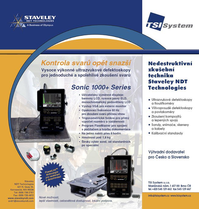 Článek NDT 2005 - Kontrola svarů opět snazší