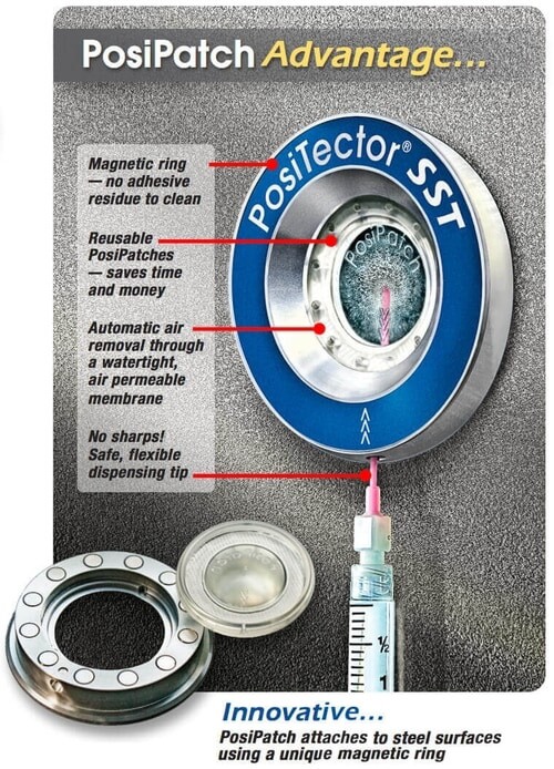 Magnetická komůrka PosiPatch pro opakovatelné využití v Bresleho testu