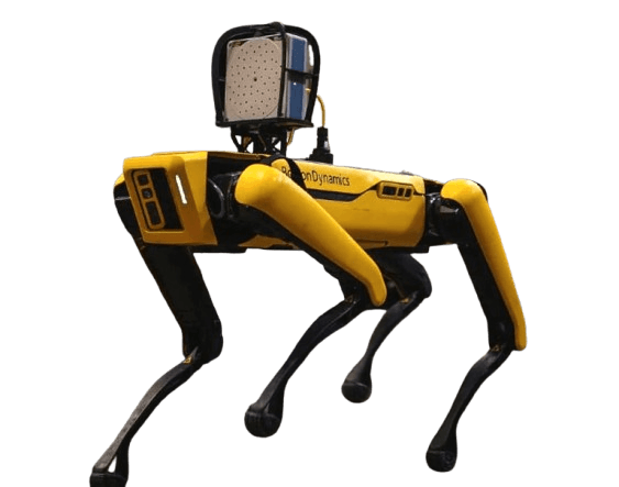 Robo Spot s integrovaným akustickým zobrazovačem